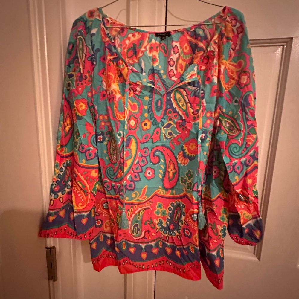 Talbots Multicolor Paisley Blouse